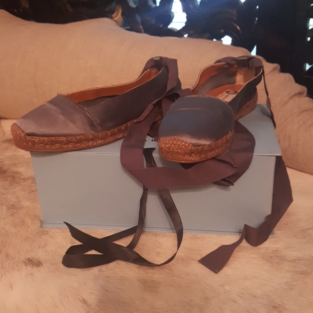 Lanvin ballerina silk flats espadrilles